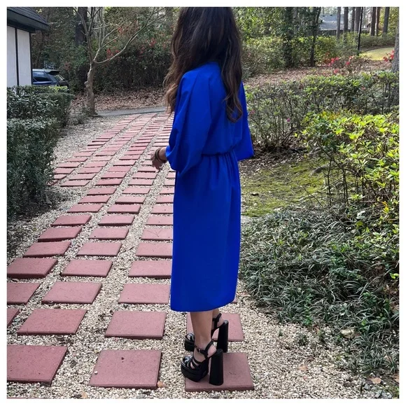 Made in France Fabulous Midi Front Slit Dress - Picture 3 of 4